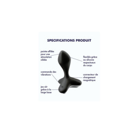 Vibromasseur anal USB noir Game Changer Satisfyer 